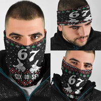 Six Seven Skeleton Hand Christmas Neck Gaiter Meme Gen Alpha Slang - Wonder Print Shop