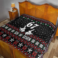Six Seven Skeleton Hand Christmas Quilt Meme Gen Alpha Slang - Wonder Print Shop