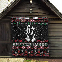Six Seven Skeleton Hand Christmas Quilt Meme Gen Alpha Slang - Wonder Print Shop