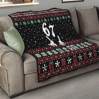 Six Seven Skeleton Hand Christmas Quilt Meme Gen Alpha Slang - Wonder Print Shop