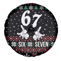 Six Seven Skeleton Hand Christmas Spare Tire Cover Meme Gen Alpha Slang - Wonder Print Shop