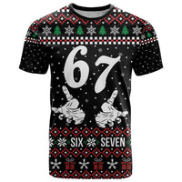 Six Seven Skeleton Hand Christmas T Shirt Meme Gen Alpha Slang - Wonder Print Shop