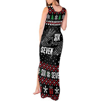 Six Seven Skeleton Hand Christmas Tank Maxi Dress Meme Gen Alpha Slang - Wonder Print Shop