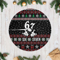 Six Seven Skeleton Hand Christmas Tree Skirt Meme Gen Alpha Slang - Wonder Print Shop