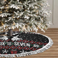 Six Seven Skeleton Hand Christmas Tree Skirt Meme Gen Alpha Slang - Wonder Print Shop