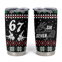 Six Seven Skeleton Hand Christmas Tumbler Cup Meme Gen Alpha Slang - Wonder Print Shop