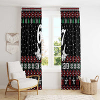 Six Seven Skeleton Hand Christmas Window Curtain Meme Gen Alpha Slang - Wonder Print Shop