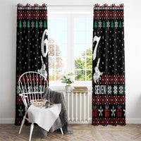 Six Seven Skeleton Hand Christmas Window Curtain Meme Gen Alpha Slang - Wonder Print Shop
