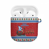 Greece Viking Santa Christmas AirPods Case Funny Reindeer Norse Xmas - Wonder Print Shop