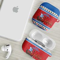 Greece Viking Santa Christmas AirPods Case Funny Reindeer Norse Xmas - Wonder Print Shop