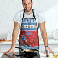 Greece Viking Santa Christmas Apron Funny Reindeer Norse Xmas - Wonder Print Shop
