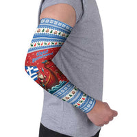 Greece Viking Santa Christmas Arm Sleeves Funny Reindeer Norse Xmas - Wonder Print Shop