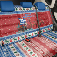 Greece Viking Santa Christmas Back Car Seat Cover Funny Reindeer Norse Xmas - Wonder Print Shop