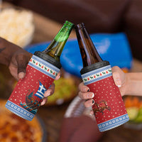 Greece Viking Santa Christmas 4 in 1 Can Cooler Tumbler Funny Reindeer Norse Xmas - Wonder Print Shop