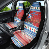 Greece Viking Santa Christmas Car Seat Cover Funny Reindeer Norse Xmas - Wonder Print Shop