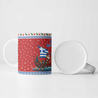 Greece Viking Santa Christmas Ceramic Mug Funny Reindeer Norse Xmas - Wonder Print Shop