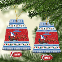 Greece Viking Santa Christmas Ceramic Ornament Funny Reindeer Norse Xmas - Wonder Print Shop