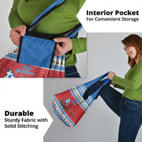 Greece Viking Santa Christmas Grocery Bag Funny Reindeer Norse Xmas - Wonder Print Shop