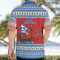 Greece Viking Santa Christmas Hawaiian Shirt Funny Reindeer Norse Xmas - Wonder Print Shop
