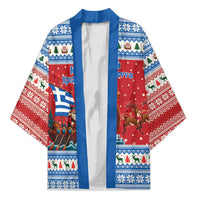 Greece Viking Santa Christmas Kimono Funny Reindeer Norse Xmas - Wonder Print Shop
