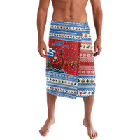 Greece Viking Santa Christmas Lavalava Funny Reindeer Norse Xmas - Wonder Print Shop