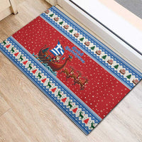 Greece Viking Santa Christmas Rubber Doormat Funny Reindeer Norse Xmas - Wonder Print Shop