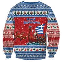 Greece Viking Santa Christmas Sweatshirt Funny Reindeer Norse Xmas - Wonder Print Shop