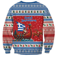 Greece Viking Santa Christmas Sweatshirt Funny Reindeer Norse Xmas - Wonder Print Shop