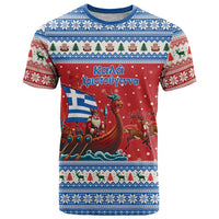 Greece Viking Santa Christmas T Shirt Funny Reindeer Norse Xmas - Wonder Print Shop