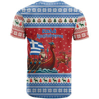 Greece Viking Santa Christmas T Shirt Funny Reindeer Norse Xmas - Wonder Print Shop