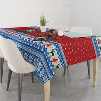 Greece Viking Santa Christmas Tablecloth Funny Reindeer Norse Xmas - Wonder Print Shop