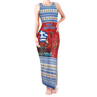 Greece Viking Santa Christmas Tank Maxi Dress Funny Reindeer Norse Xmas - Wonder Print Shop