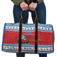 Greece Viking Santa Christmas Travel Bag Funny Reindeer Norse Xmas - Wonder Print Shop