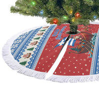 Greece Viking Santa Christmas Tree Skirt Funny Reindeer Norse Xmas - Wonder Print Shop