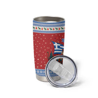 Greece Viking Santa Christmas Tumbler Cup Funny Reindeer Norse Xmas - Wonder Print Shop