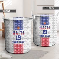 Custom Haiti Football Laundry Basket National Flag Design - Wonder Print Shop