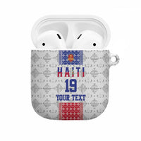 Custom Haiti Football AirPods Case National Flag Design - Wonder Print Shop