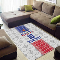 Custom Haiti Football Area Rug National Flag Design - Wonder Print Shop