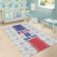 Custom Haiti Football Area Rug National Flag Design - Wonder Print Shop