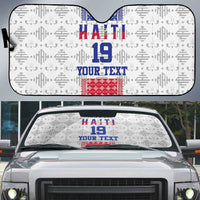 Custom Haiti Football Auto Sun Shade National Flag Design - Wonder Print Shop