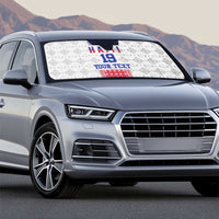 Custom Haiti Football Auto Sun Shade National Flag Design - Wonder Print Shop