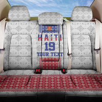 Custom Haiti Football Back Car Seat Cover National Flag Design - Wonder Print Shop