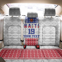 Custom Haiti Football Back Car Seat Cover National Flag Design - Wonder Print Shop