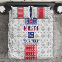 Custom Haiti Football Bedding Set National Flag Design - Wonder Print Shop