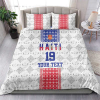 Custom Haiti Football Bedding Set National Flag Design - Wonder Print Shop