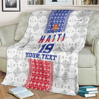 Custom Haiti Football Blanket National Flag Design - Wonder Print Shop