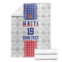 Custom Haiti Football Blanket National Flag Design - Wonder Print Shop