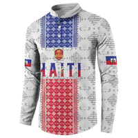 Custom Haiti Football Button Sweatshirt National Flag Design - Wonder Print Shop