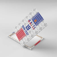 Custom Haiti Football Canvas Wall Art National Flag Design - Wonder Print Shop