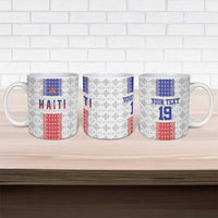 Custom Haiti Football Ceramic Mug National Flag Design - Wonder Print Shop